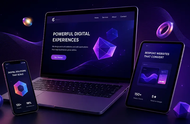 Generated multi-device digital experience artwork